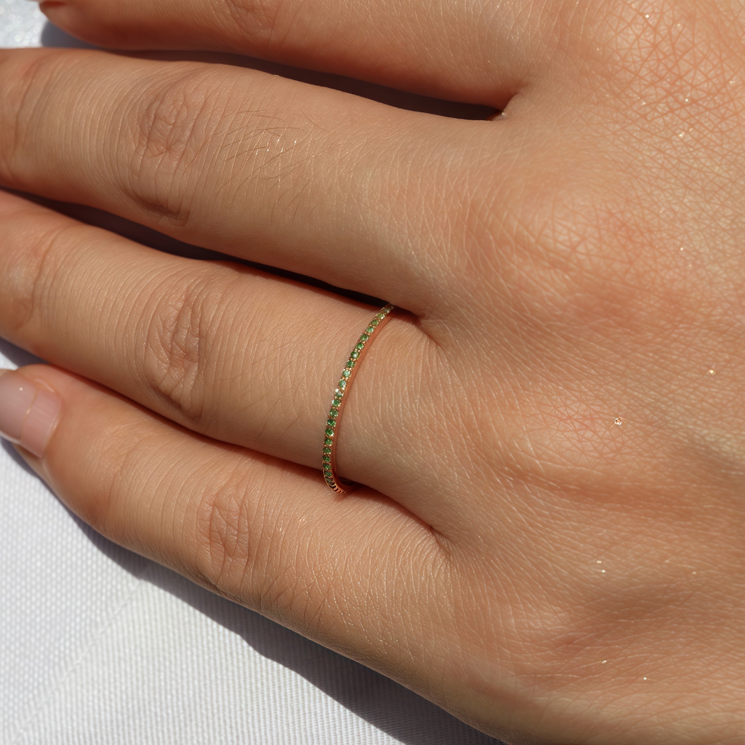 Nora Mini Tsavorite Eternity Band