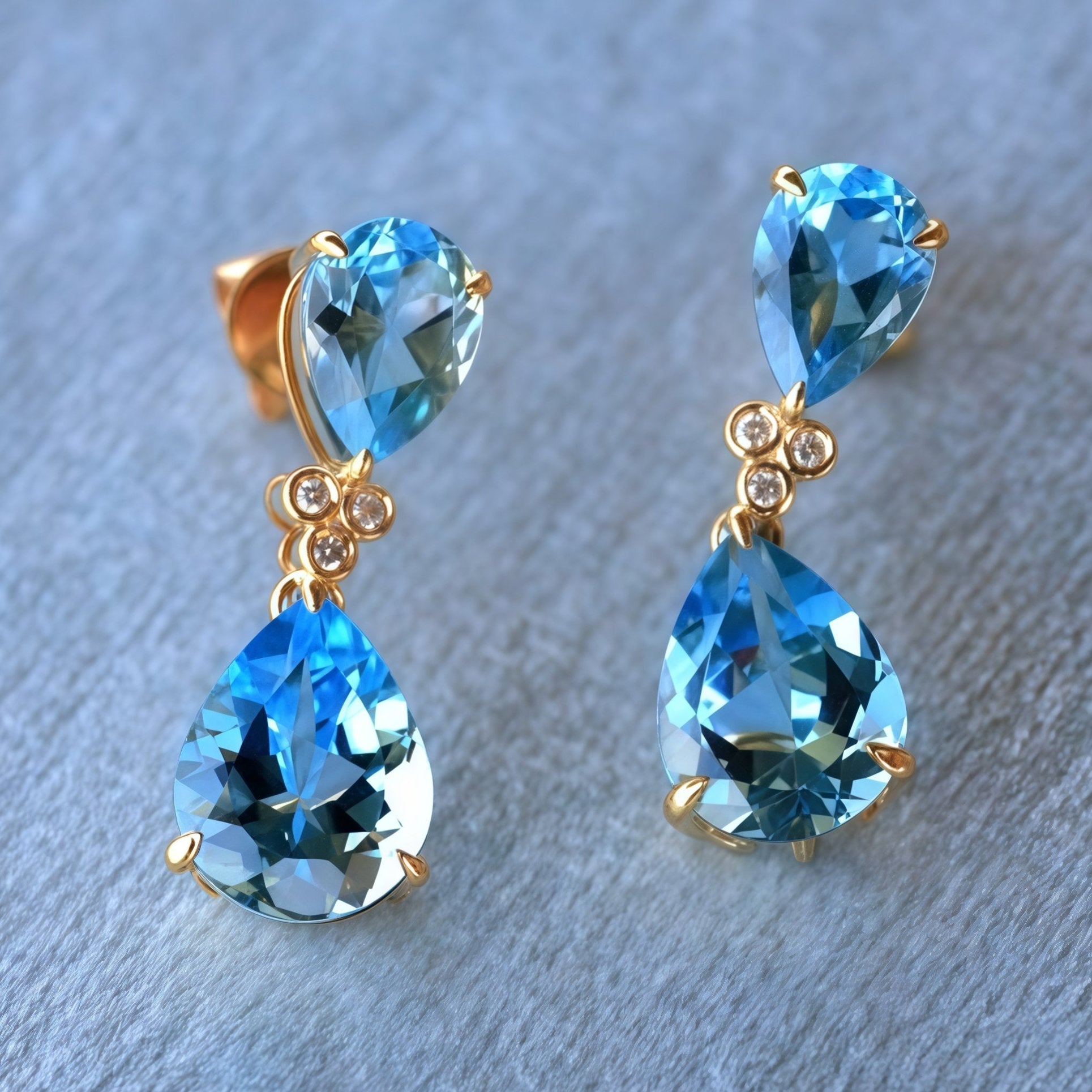 Divina Pear Topaz Diamond Baroque Pearl Convertible Drop Earrings