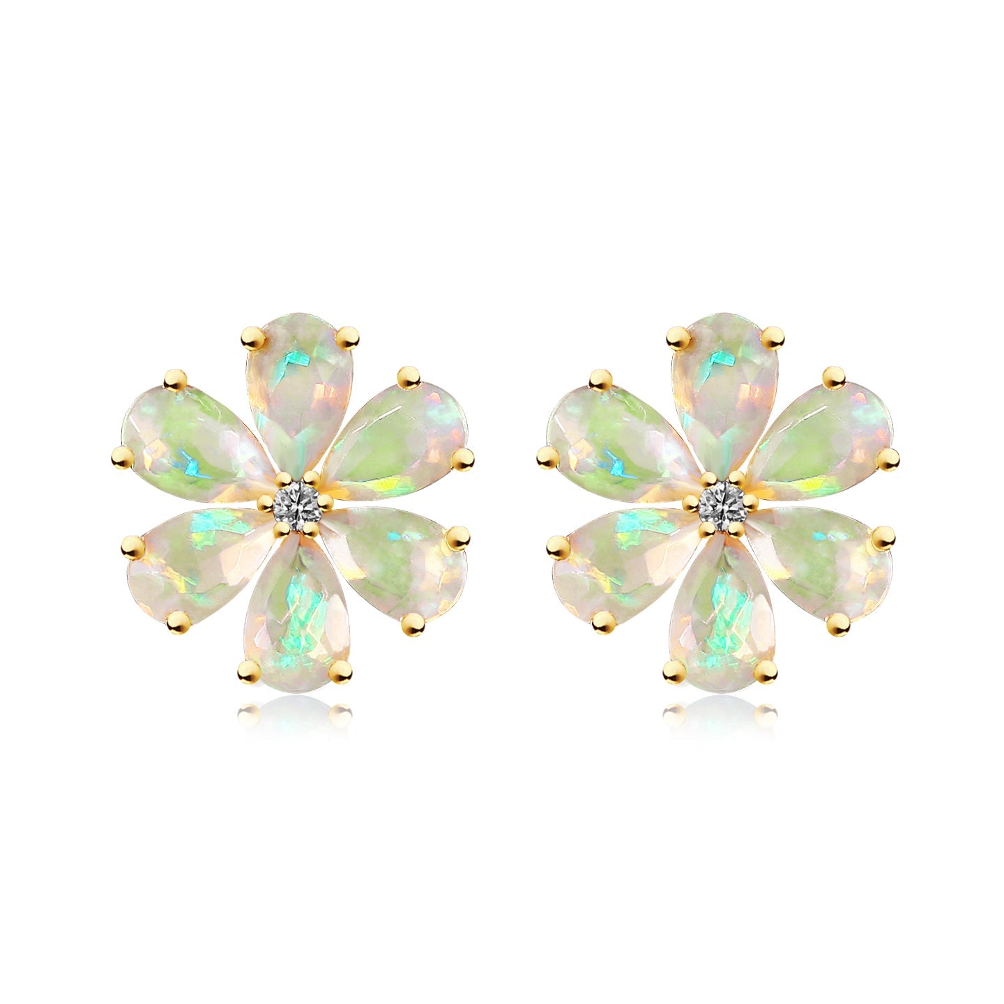 Flora Blossom Opal Diamond Baroque Pearl Convertible Drop Earrings