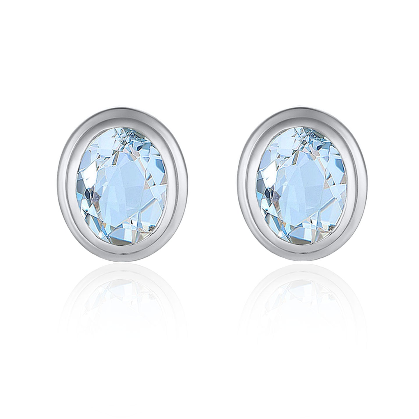Bella Oval Aquamarine Earrings