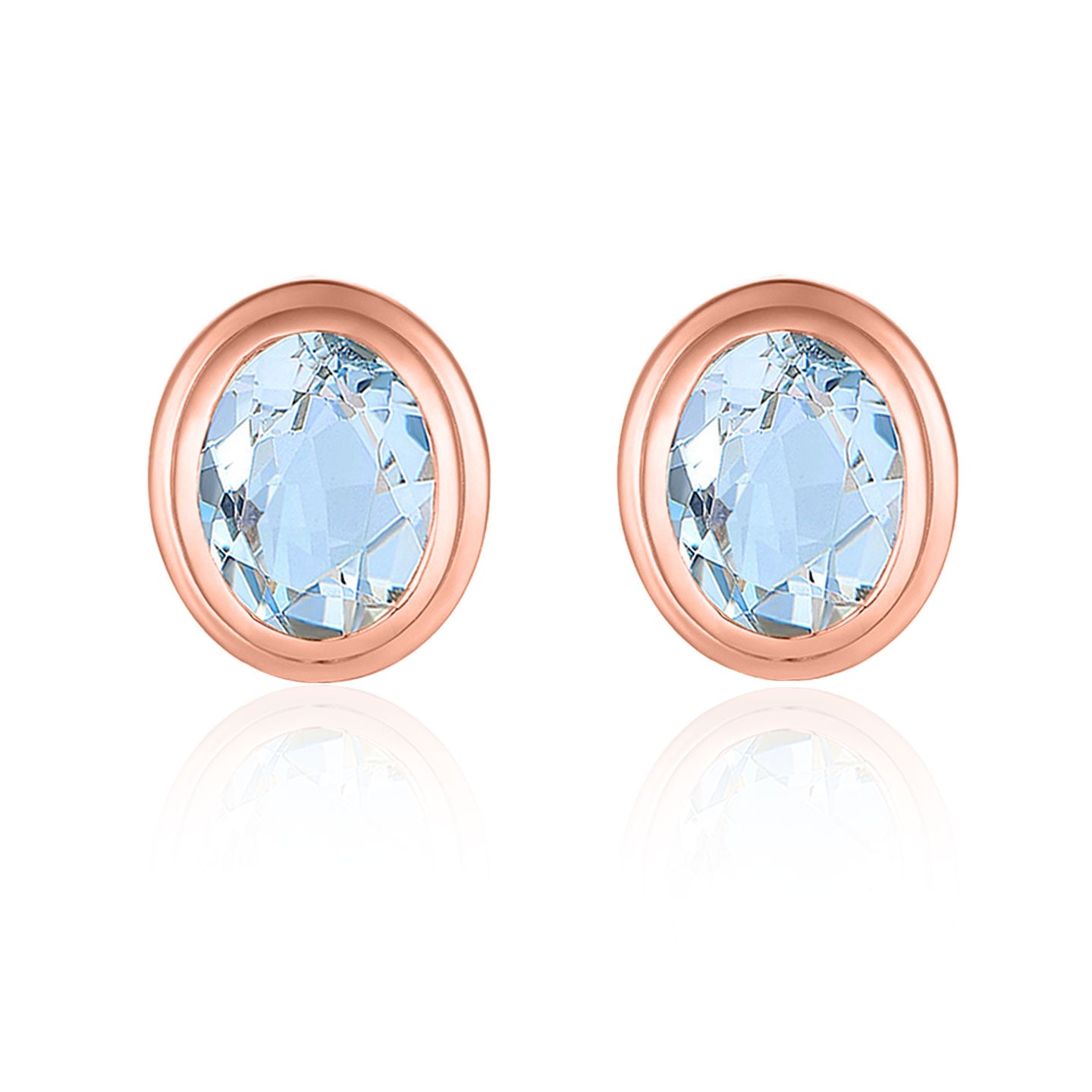 Bella Oval Aquamarine Earrings