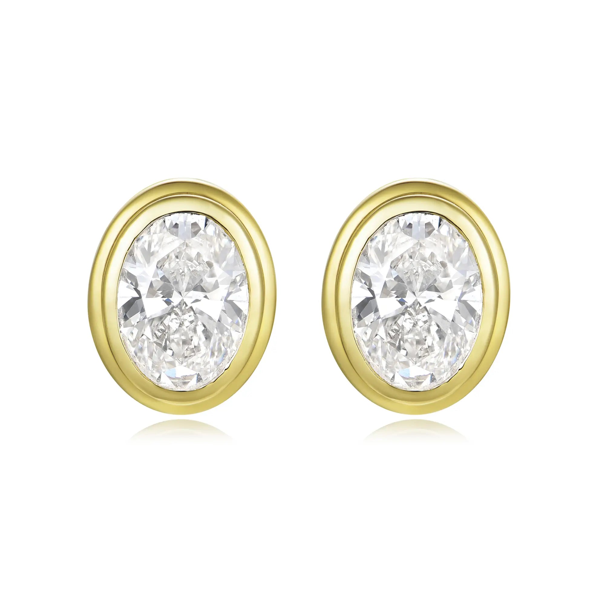 Bella Oval Lab Grown Diamond Earrings