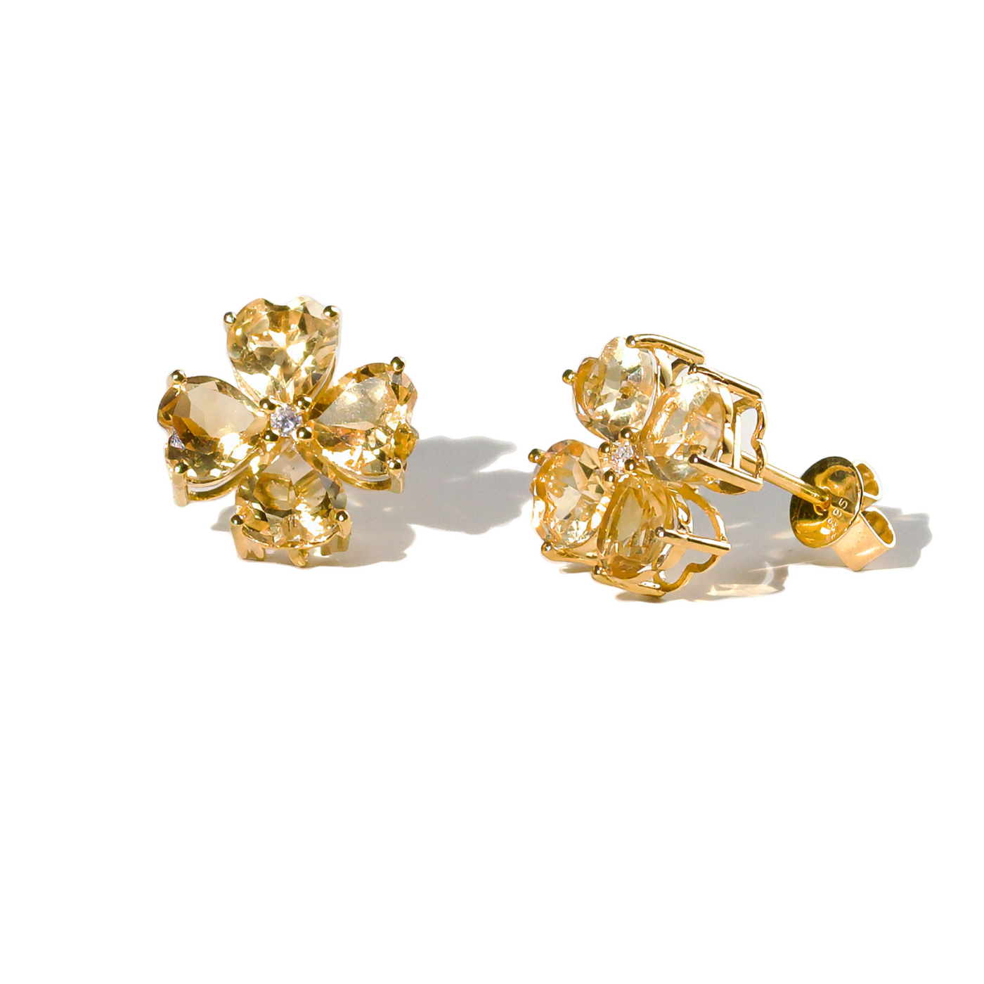 Felicia Citrine Diamond Clover Pearl Earrings – Kai Fine Jewelry