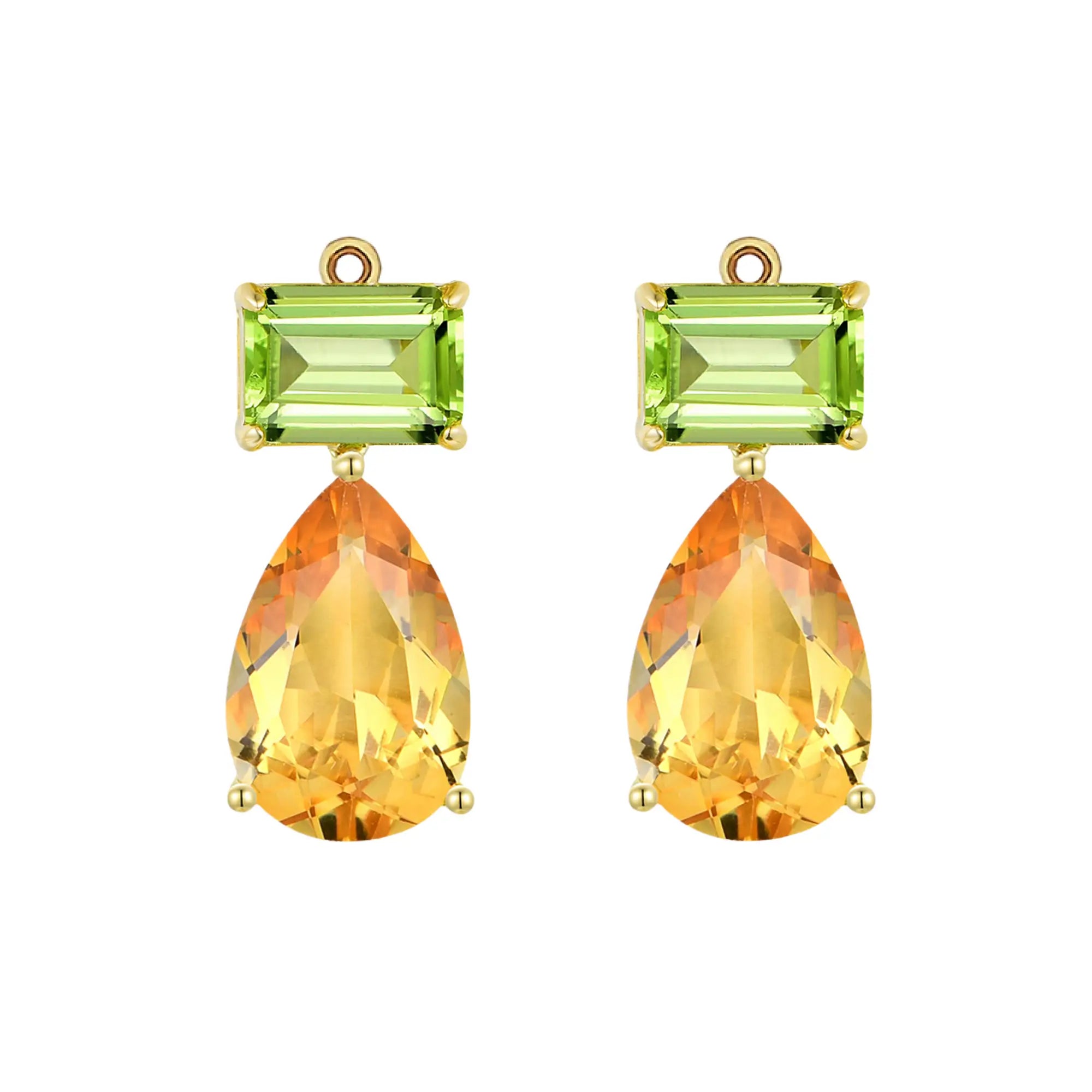 kai fine jewelry Gemfusion natural Peridot and Citrine Enhancers in 14k yellow gold