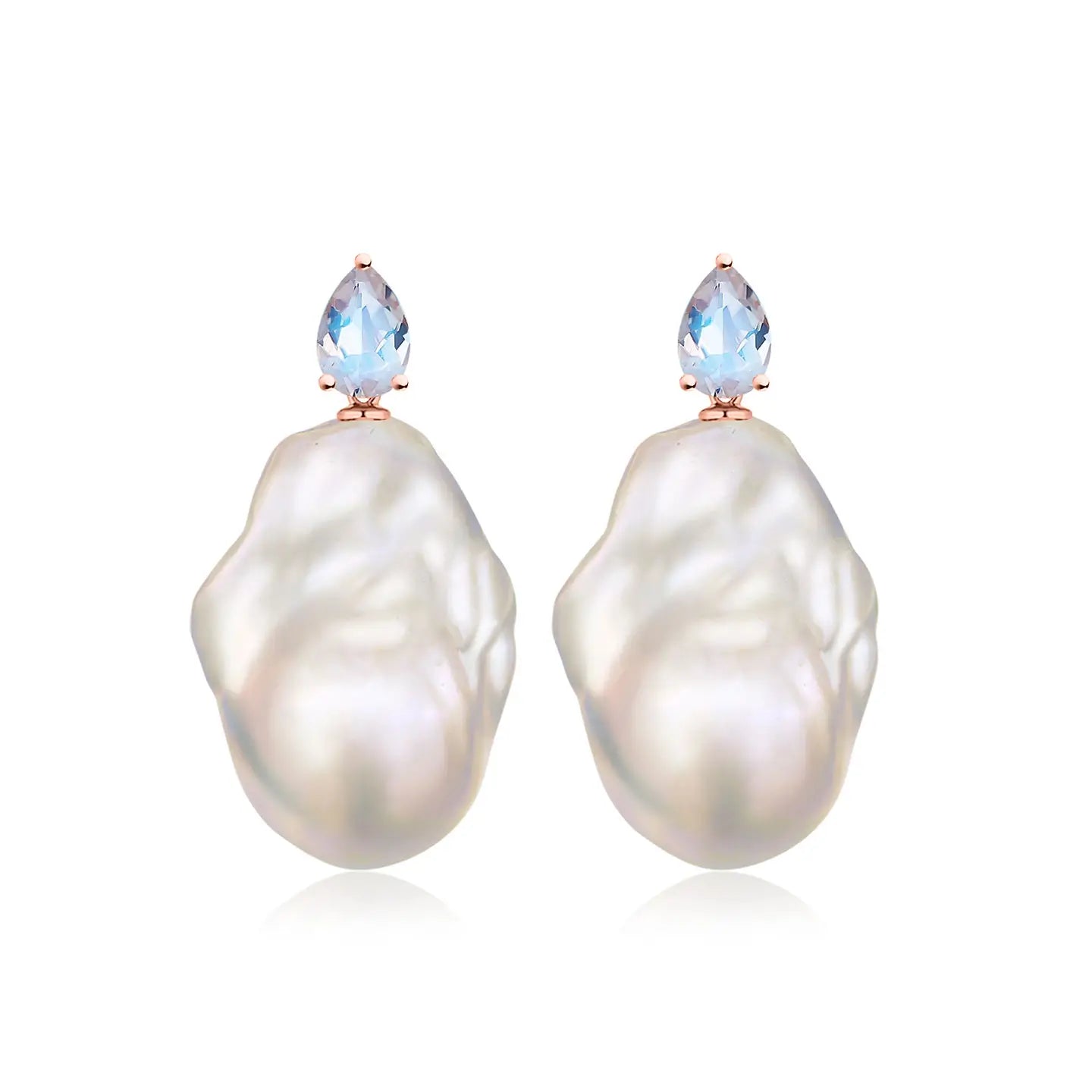 Venus Tears Moonstone Baroque Pearl Convertible Drop Earrings