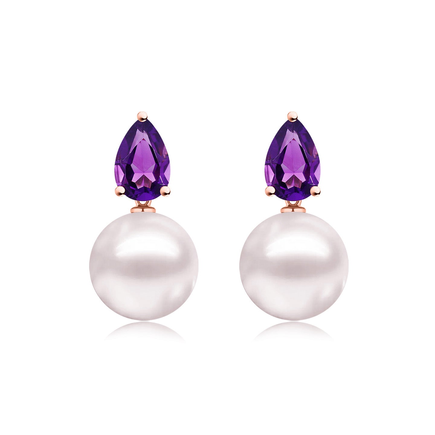 Venus Tears Amethyst Pearl Convertible Earrings