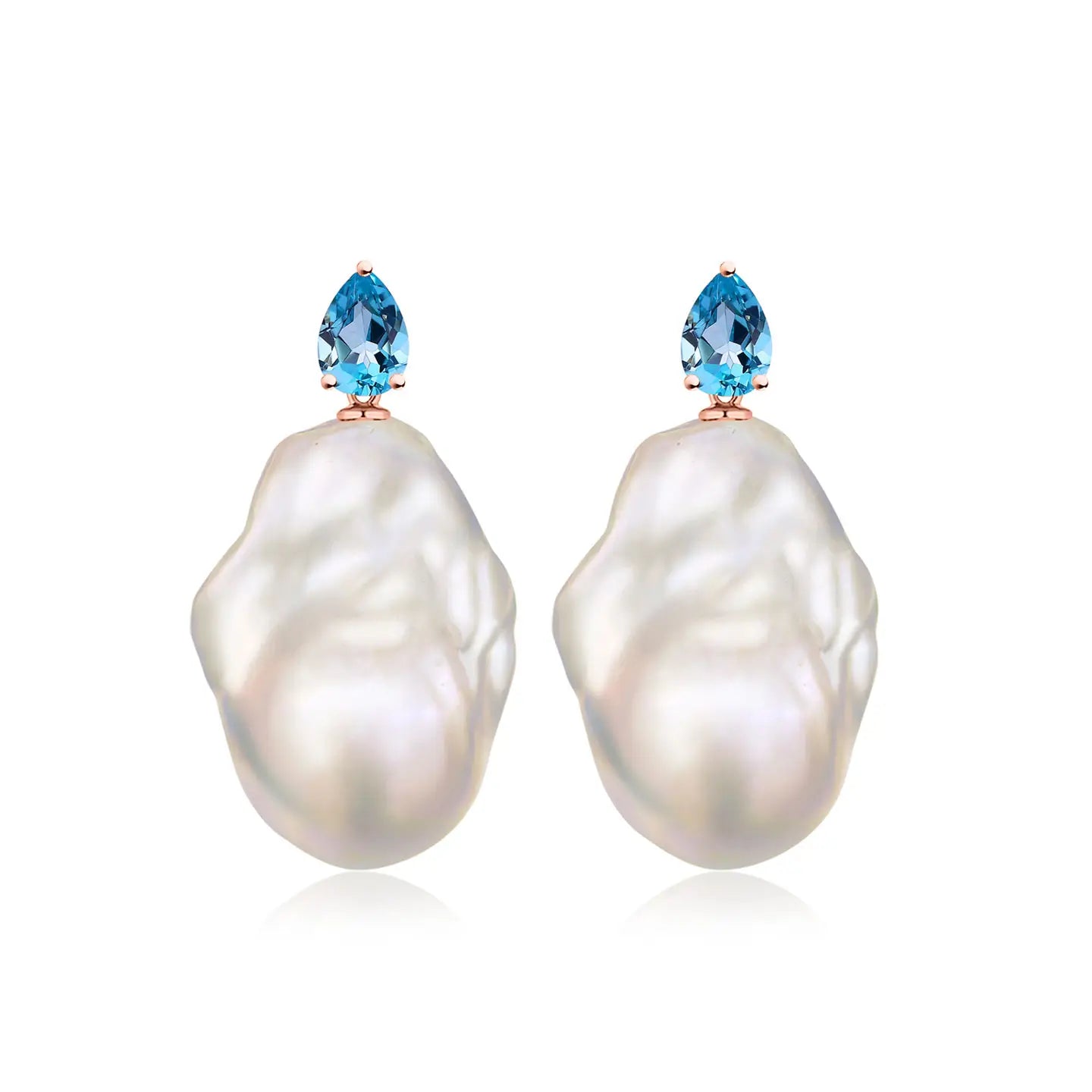 Venus Tears Topaz Baroque Pearl Convertible Drop Earrings
