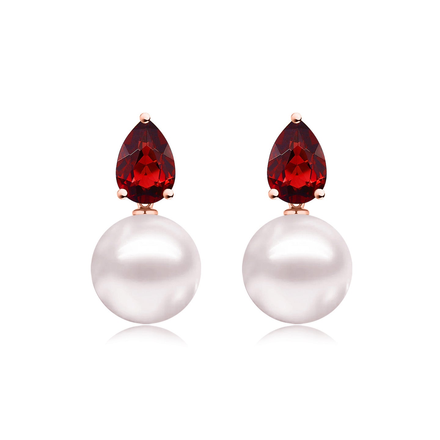 Venus Tears Garnet Pearl Convertible Earrings