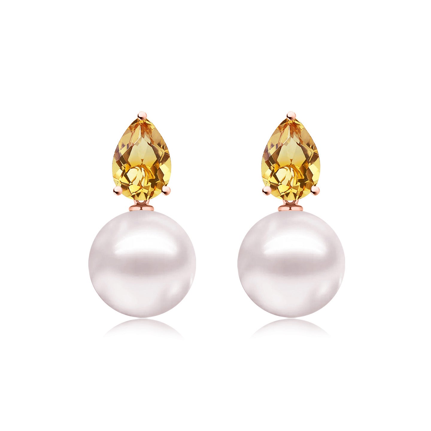 Venus Tears Citrine Pearl Convertible Earrings
