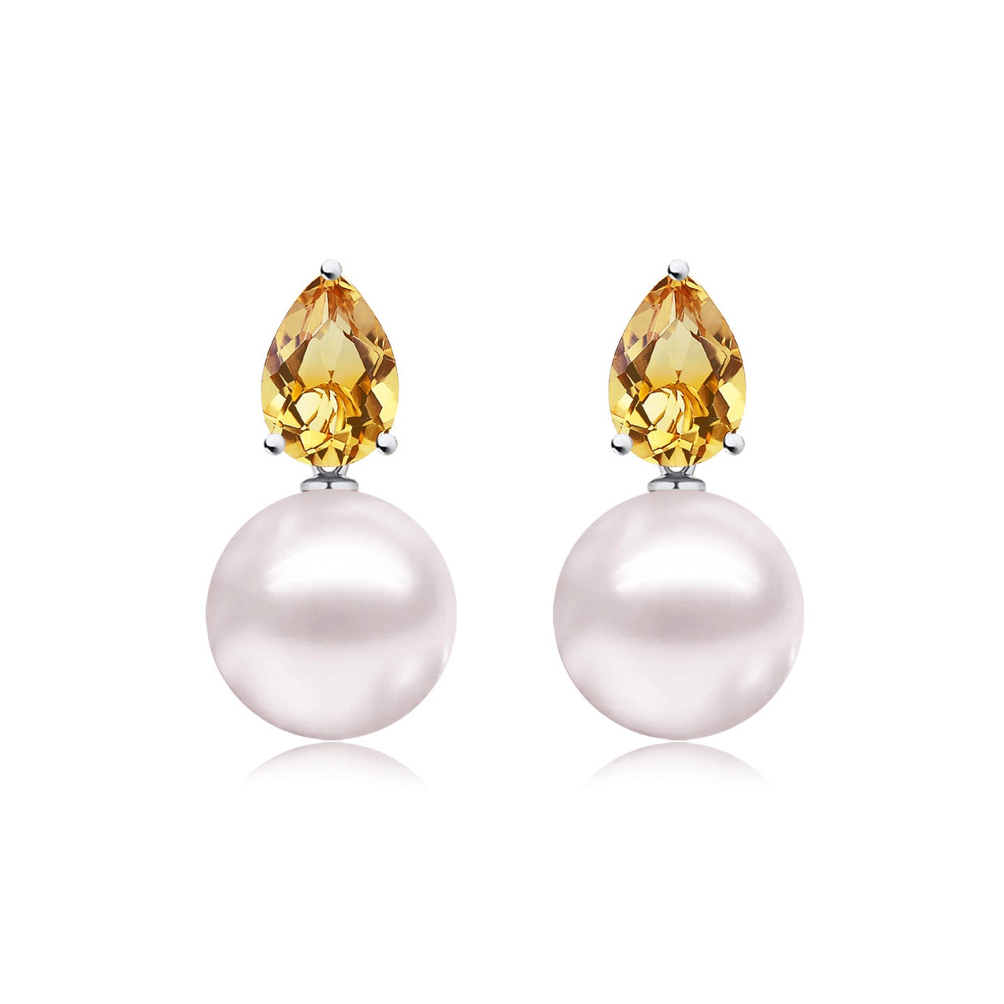 Venus Tears Citrine Pearl Convertible Earrings