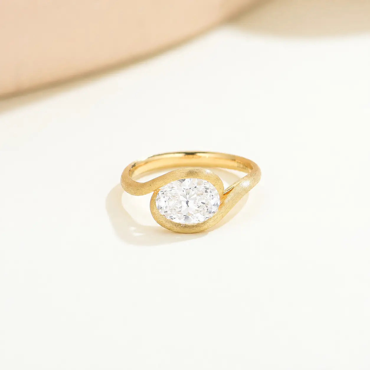 Eternal Wave Oval Lab Grown Diamond East-West Ring