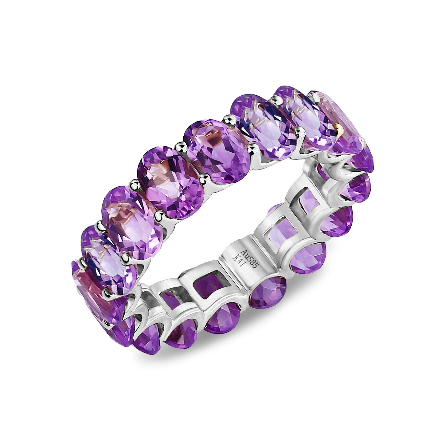 Nora Oval Amethyst Eternity Ring