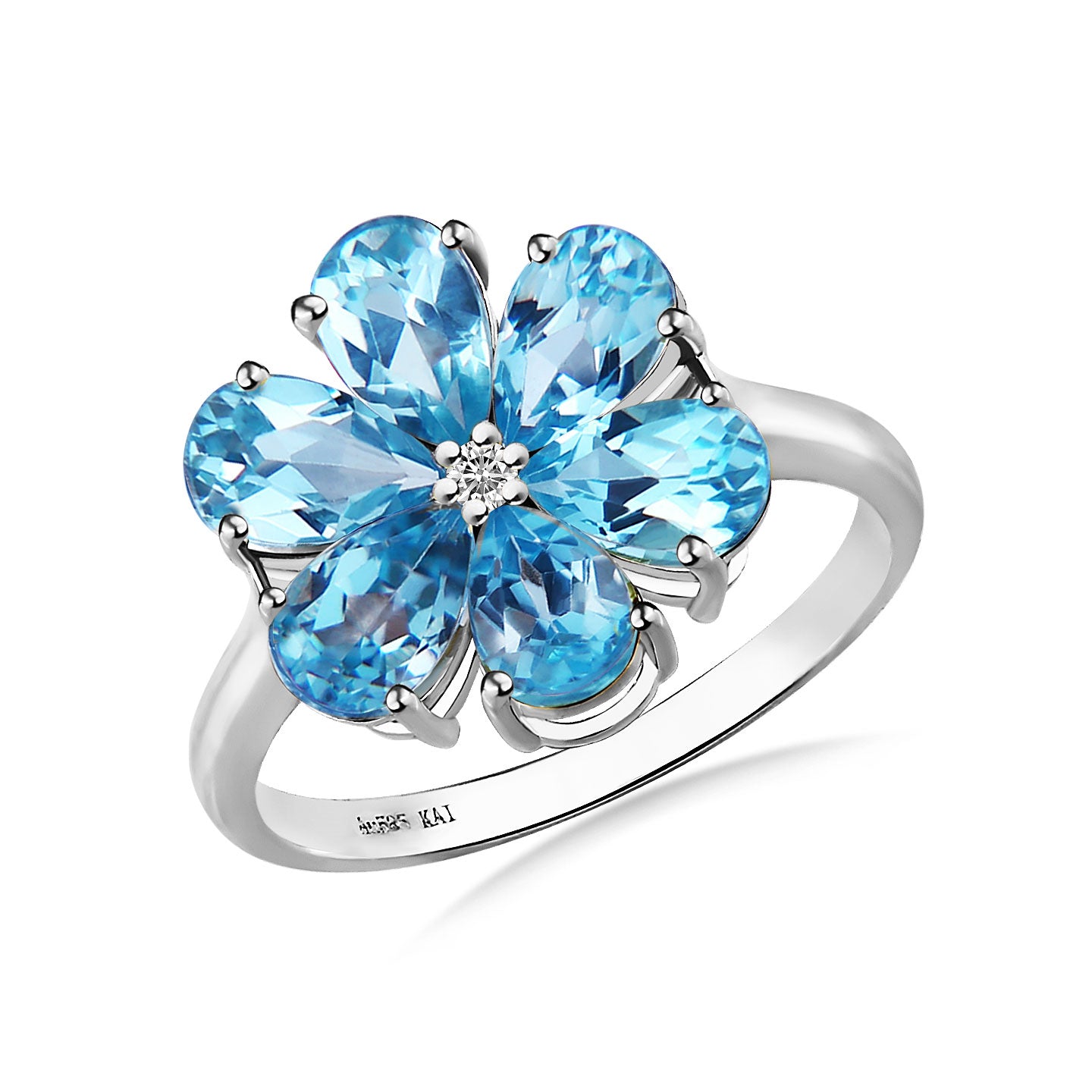 Flora Blossom Topaz Diamond Ring
