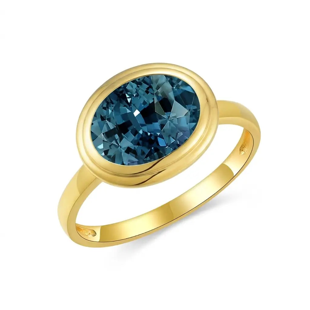 Bella Oval London Blue Topaz Ring
