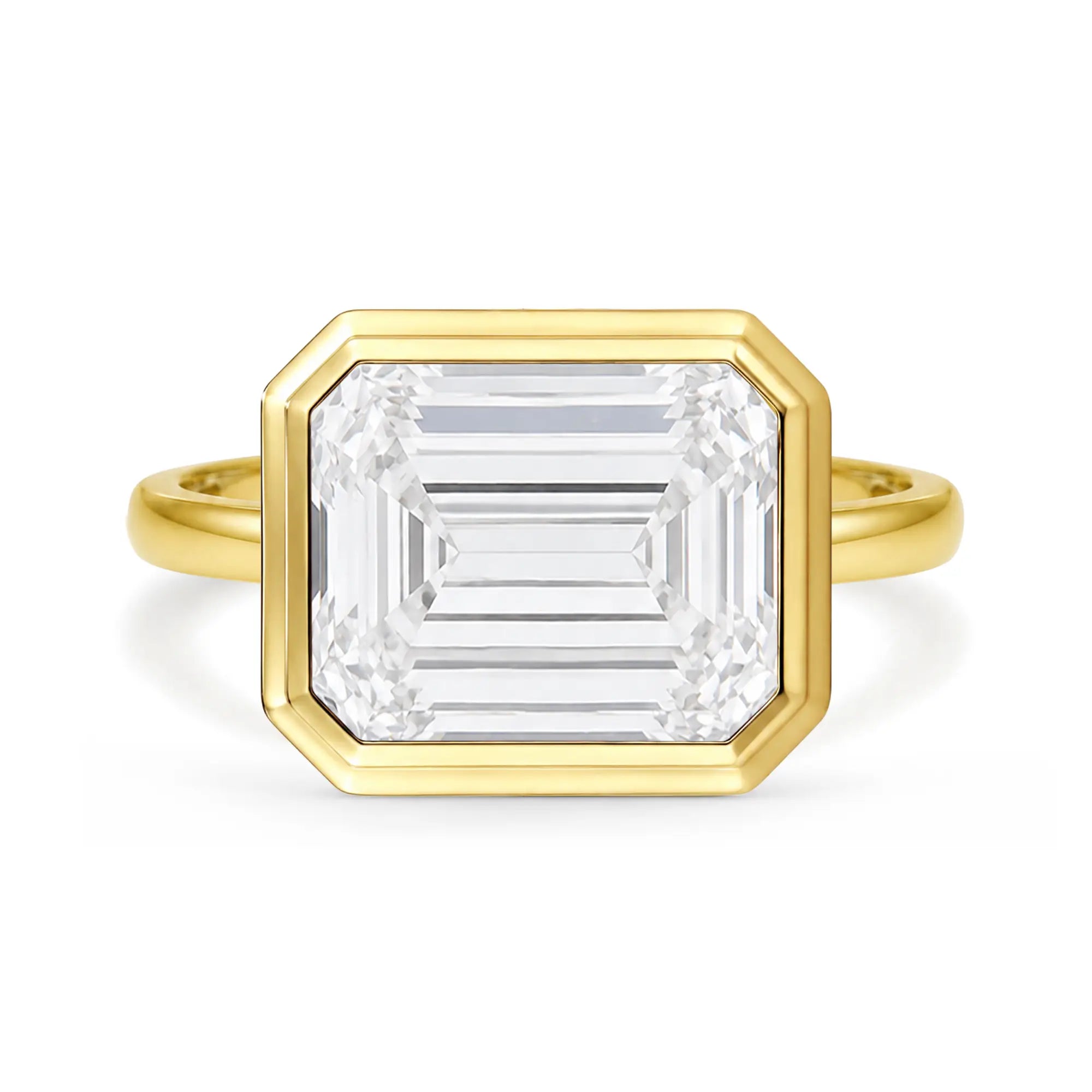 Kai 14k Gold Bella East-West Emerald-Cut 3ct Lab Grown Diamond Ring