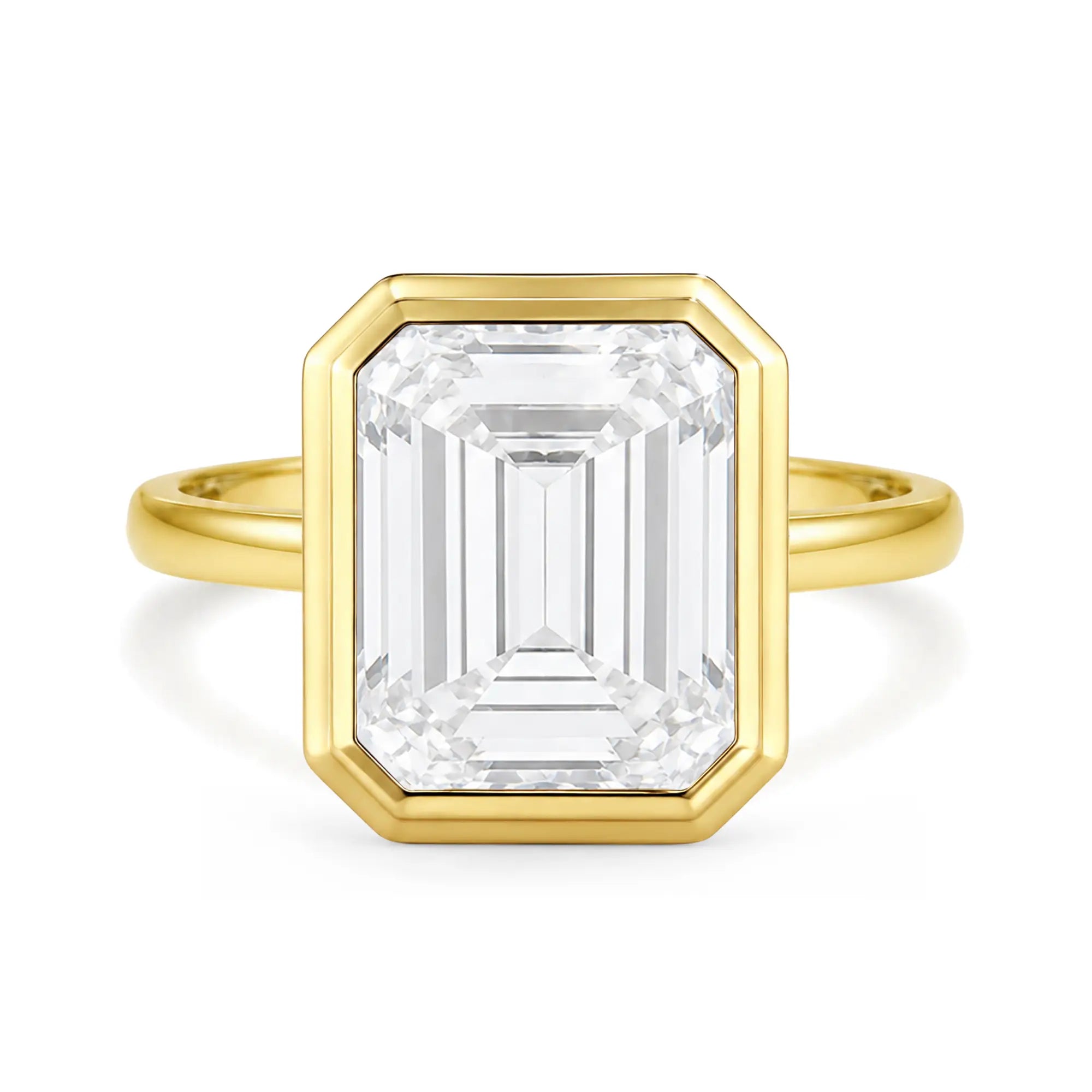 Kai 14k Gold Bella North-South Emerald-Cut 3ct Lab Grown Diamond Ring