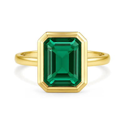 Kai 14k Gold Bella 2.00ctw Lab Grown Green Emerald Ring