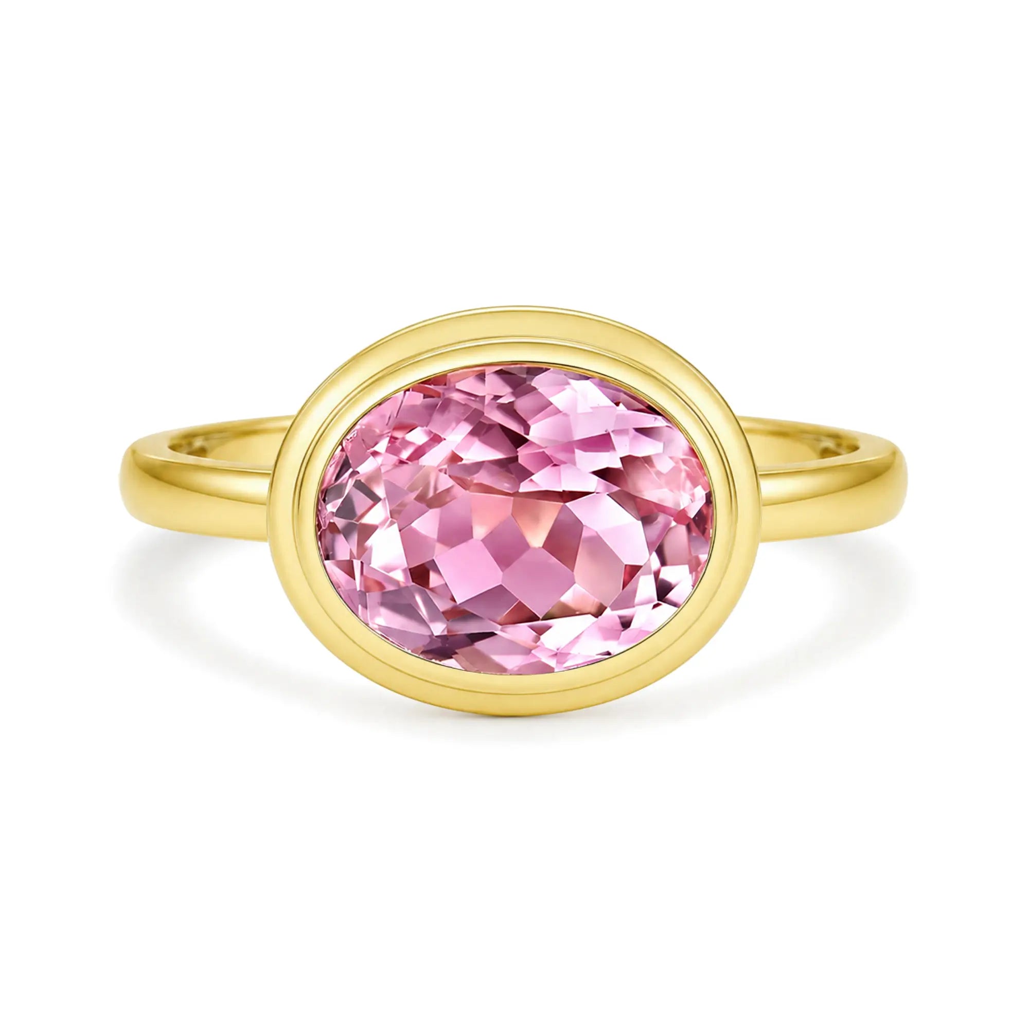 Kai 14k Gold Bella East-West 2.5ctw Lab Grown Pink Sapphire Ring