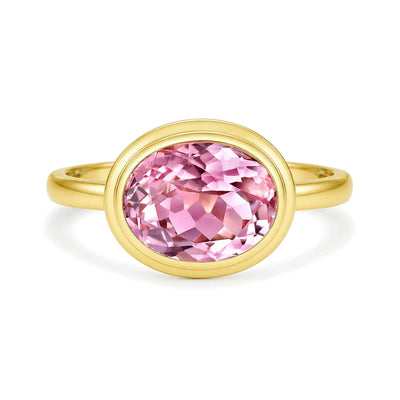 Kai 14k Gold Bella East-West 2.5ctw Lab Grown Pink Sapphire Ring