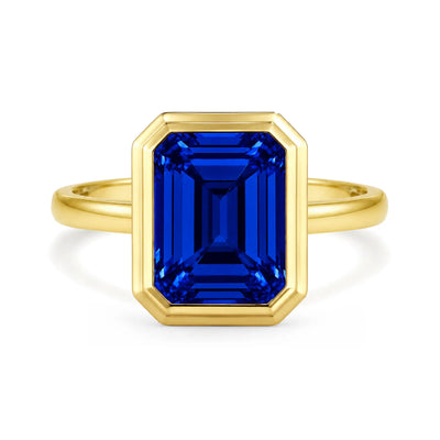 Bella 14k solid gold yellow gold 3ctw Lab Grown Sapphire Ring