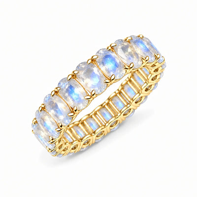 Nora 4 ctw Oval Moonstone Eternity Ring
