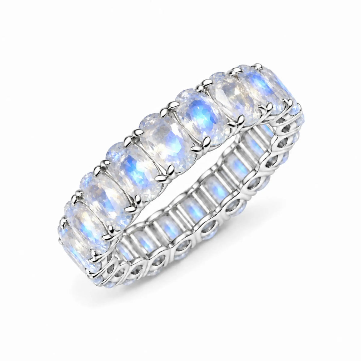 Nora 4 ctw Oval Moonstone Eternity Ring