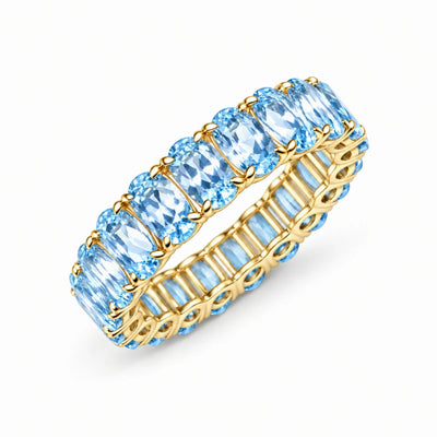 Nora 4.5 ctw Oval Aquamarine Eternity Ring