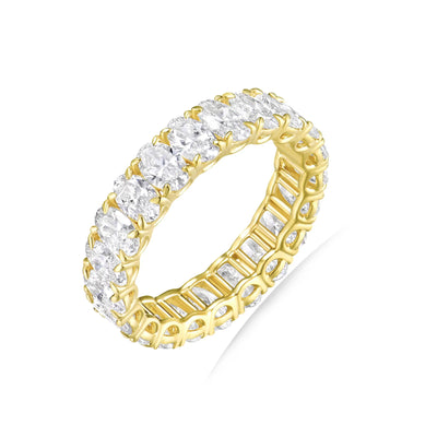 14k yellow gold Nora 4.00ctw Oval Lab Grown Eternity Ring