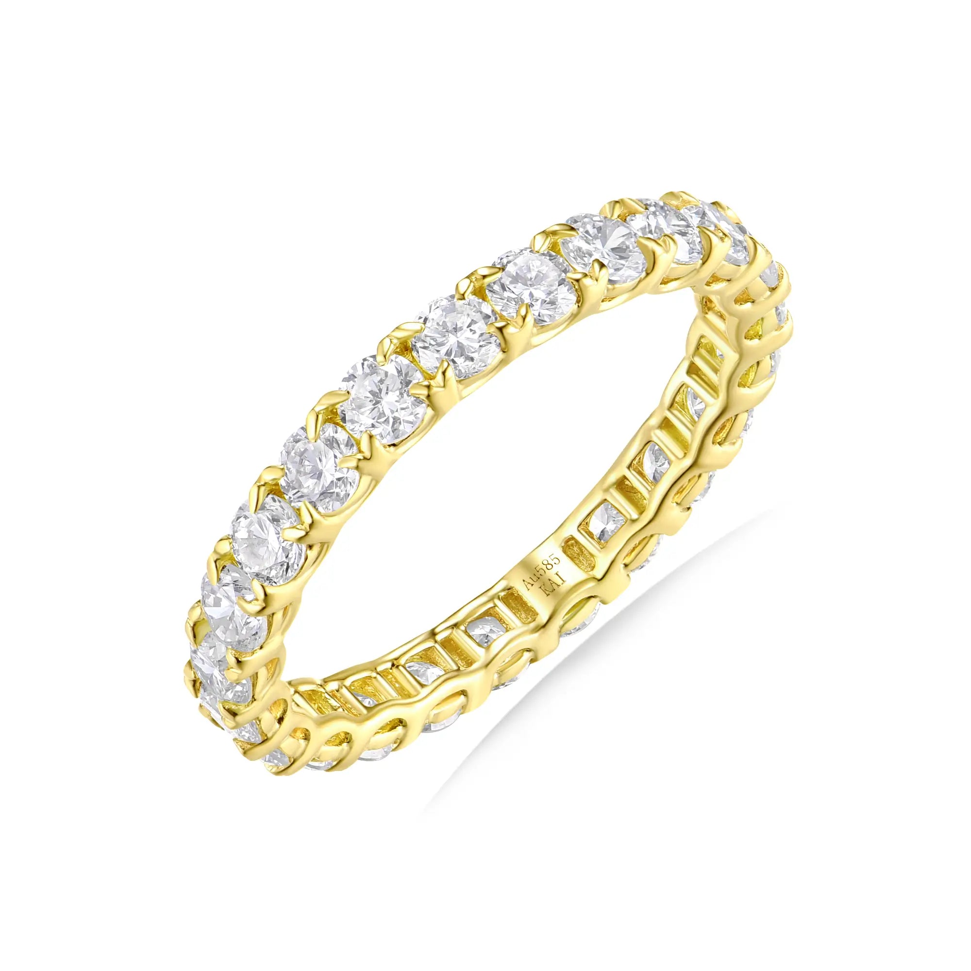 Nora 1.5ct Lab Grown Diamond Eternity Ring in 14k yellow gold