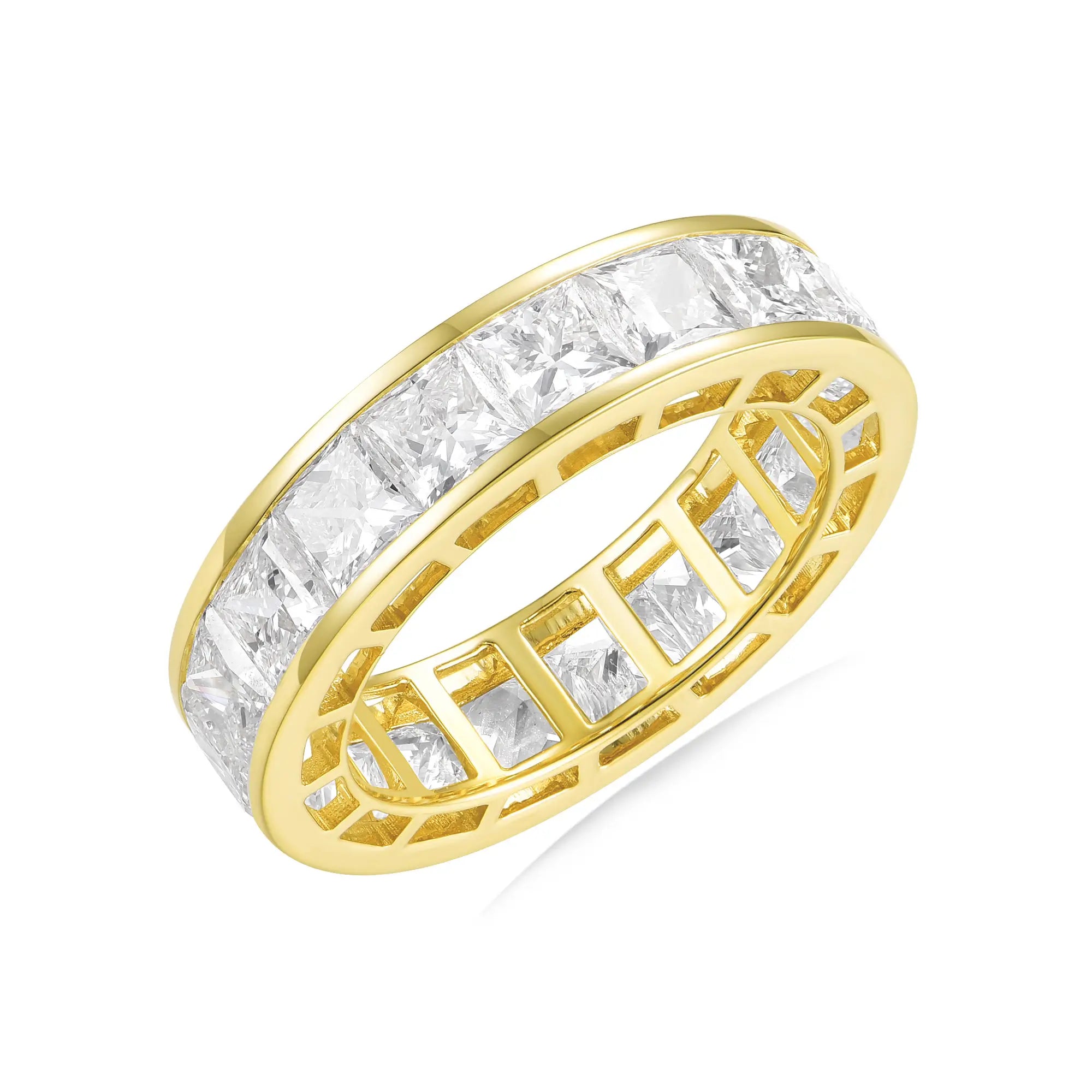 Nora 5ctw Lab Grown Diamond Eternity Ring in 14k yellow gold