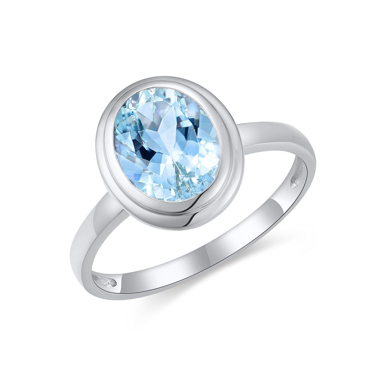 Bella Oval Aquamarine Ring