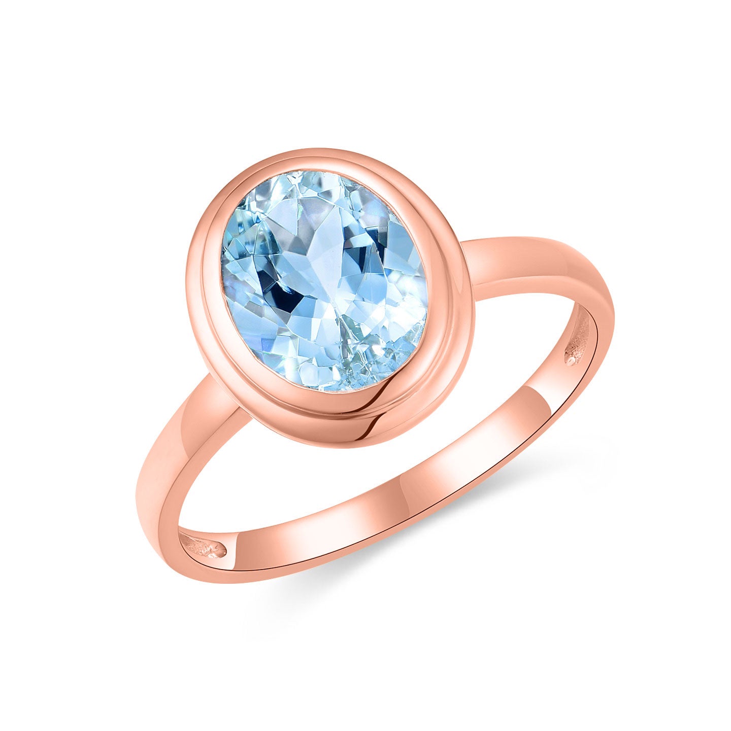 Bella Oval Aquamarine Ring