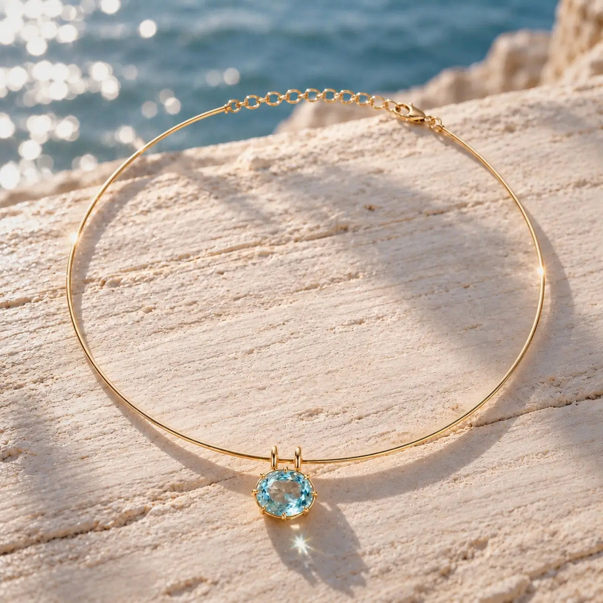 14k yellow gold Vivid Aura AIGS Ceritified 9.52ct Natural Aquamarine Charm (One-of-a-Kind)