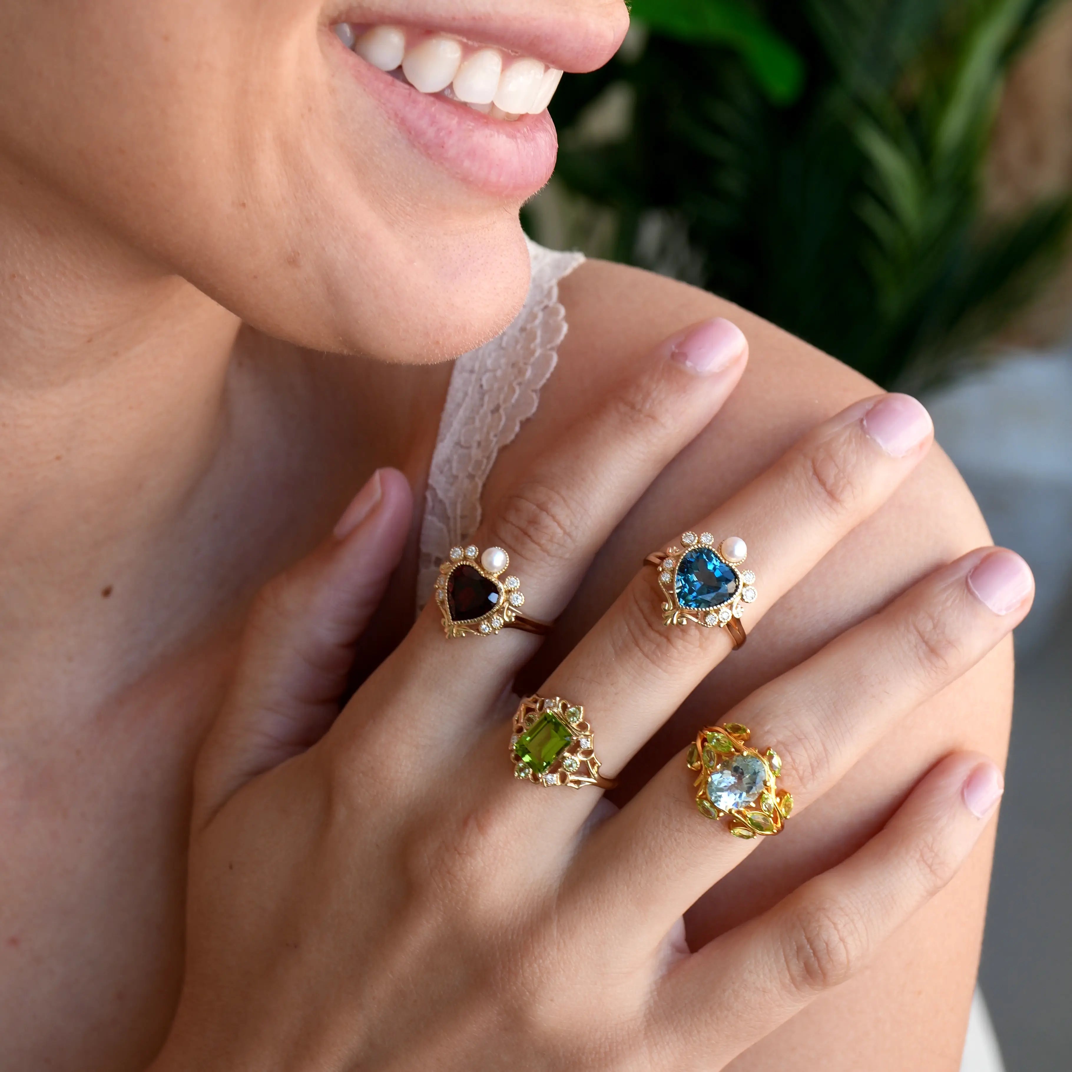 Renaissance Peridot Diamond Cocktail Ring
