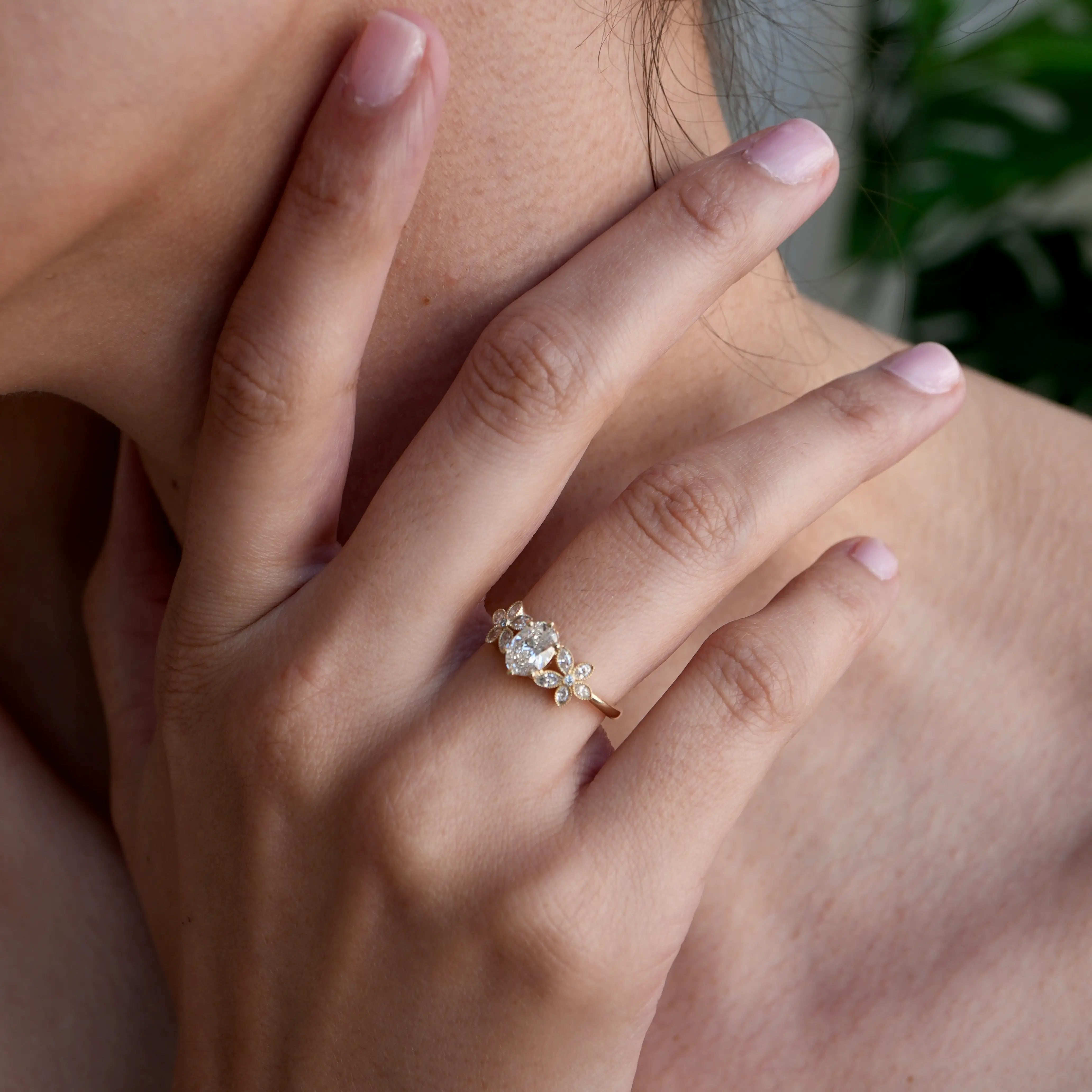 Vow of Violet Lab Grown Diamond Ring 14k Yellow Gold solid gold 