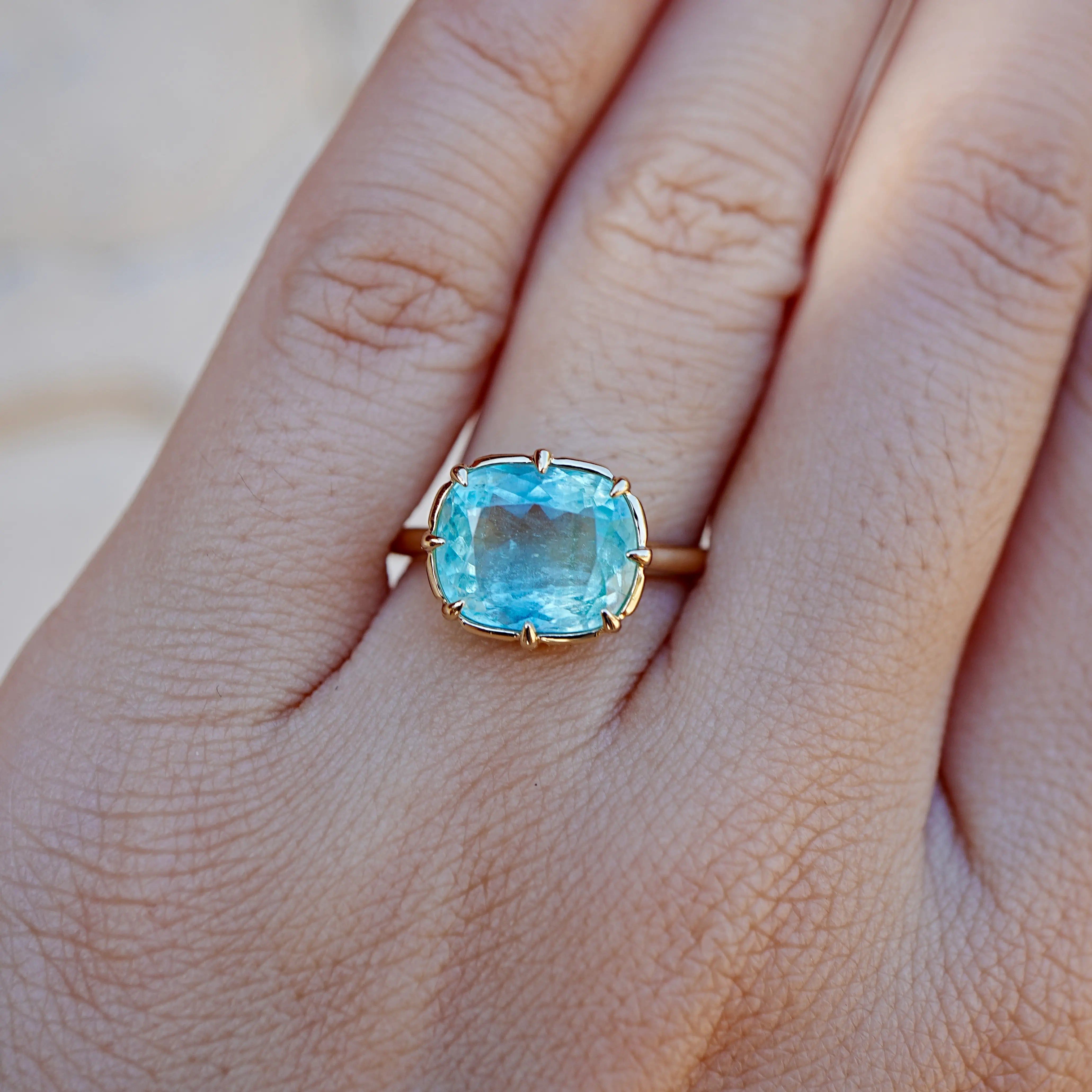 Kai Aurea Vanadium Beryl Ring - 3.58ct  in 14k yellow gold (One-of-a-Kind)