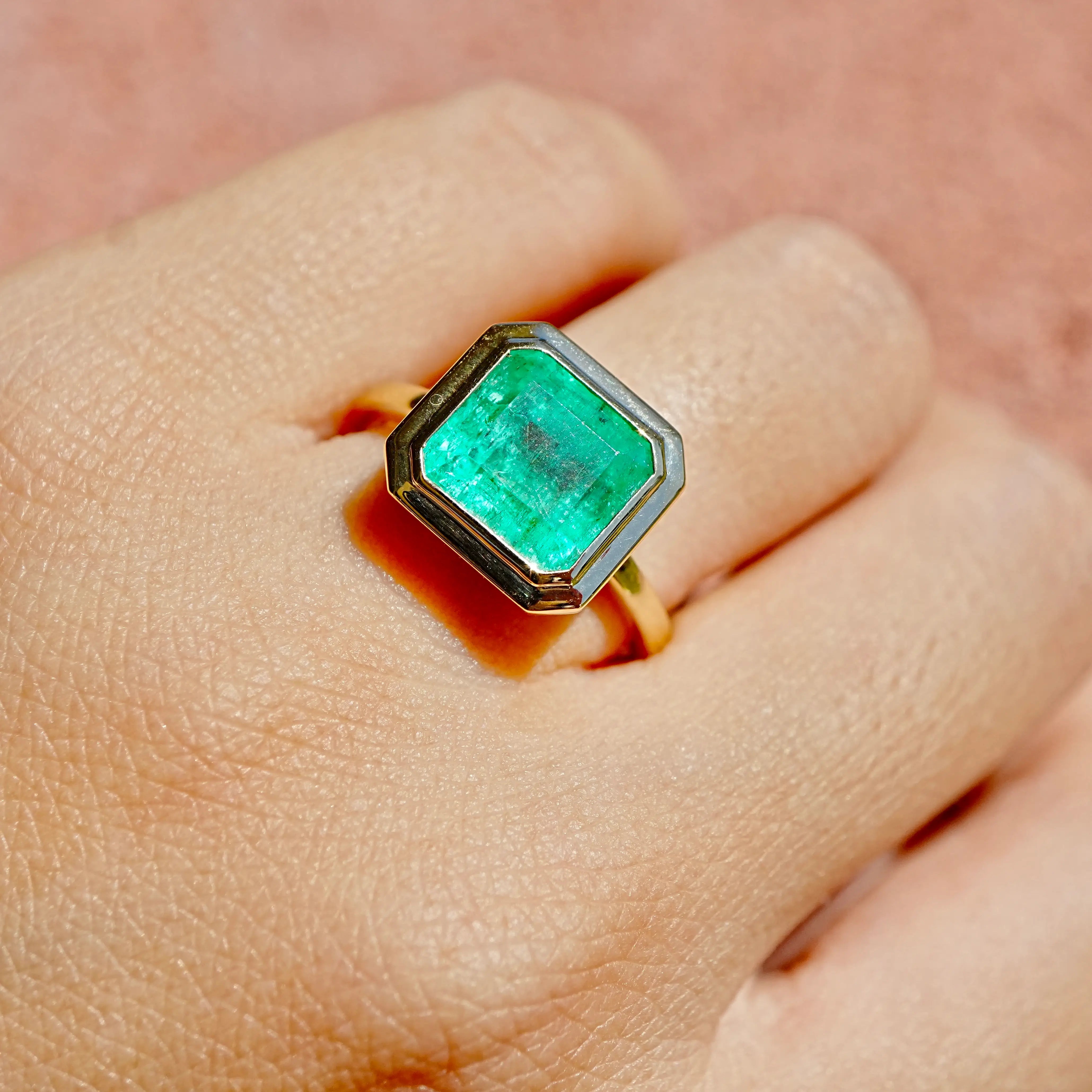 Bella AIGS Certified Colombian Emerald Ring - 3.56ct (One-of-a-Kind)
