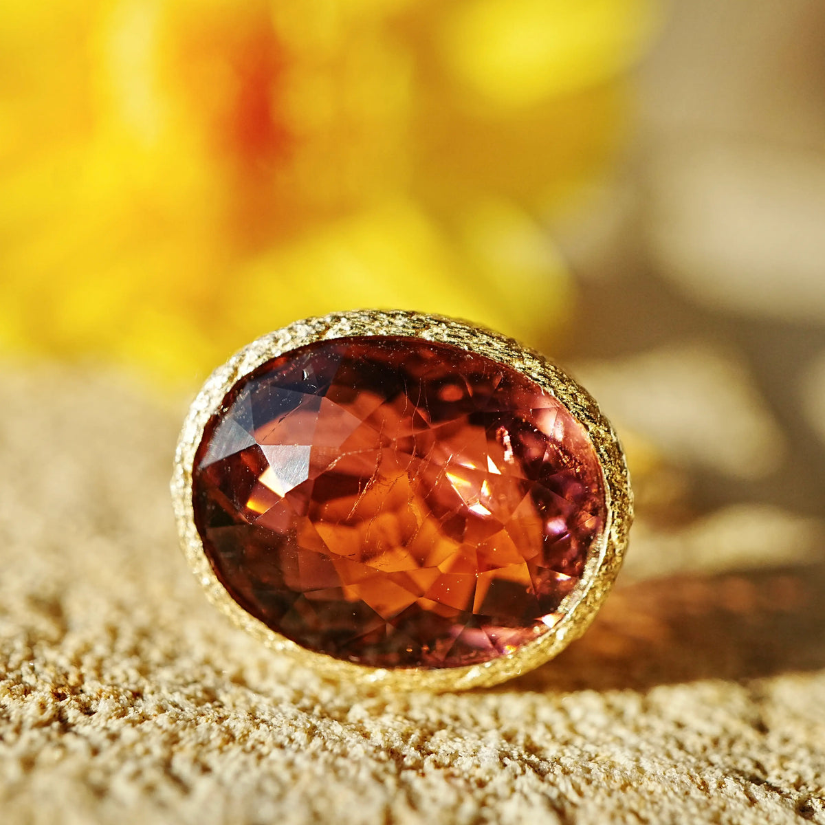 Aria Arch 8.32 ct Natural Rubellite Tourmaline East-West Ring (One-of-a-Kind)