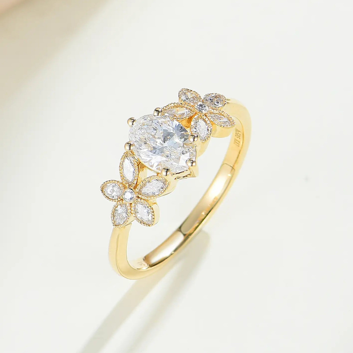 Vow of Violet Lab Grown Diamond Ring 14k Yellow Gold solid gold 