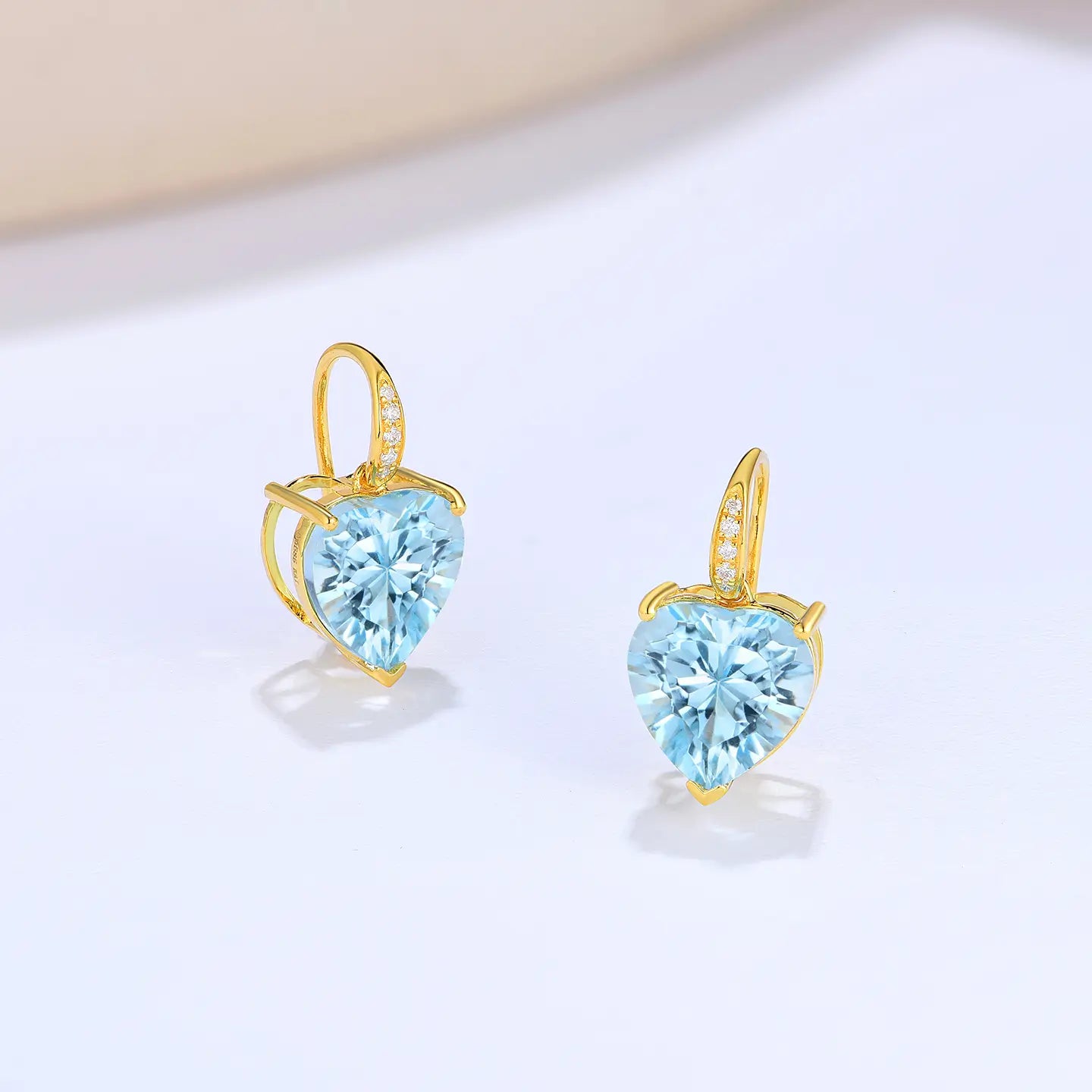 Radiant Heart Topaz Diamond Baroque Pearl Convertible Drop Earrings