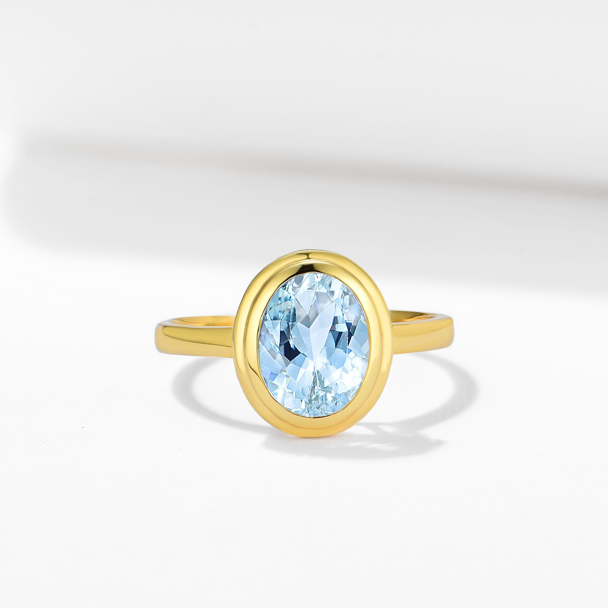 Bella Oval Aquamarine Ring