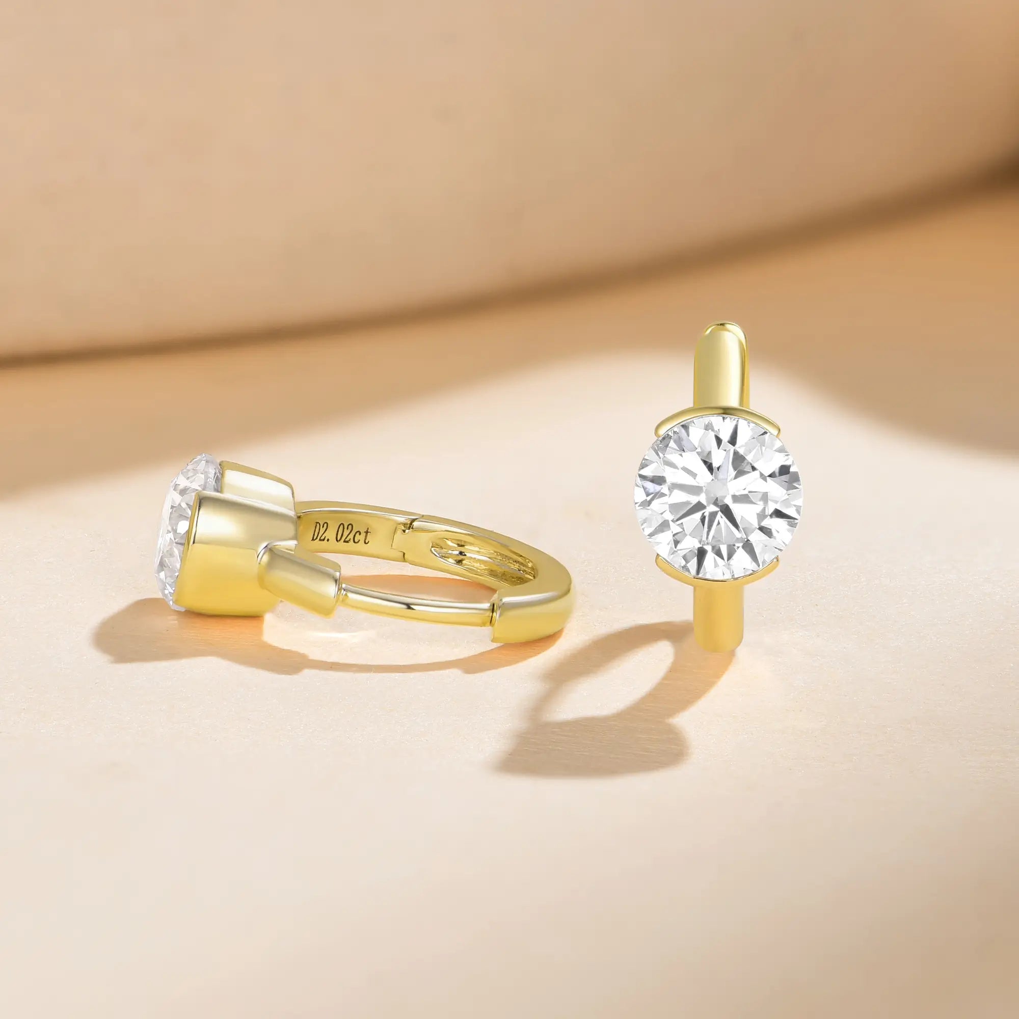 Pure Glow 2.00ctw Lab Grown Diamond Hoop Earrings in 14k gold