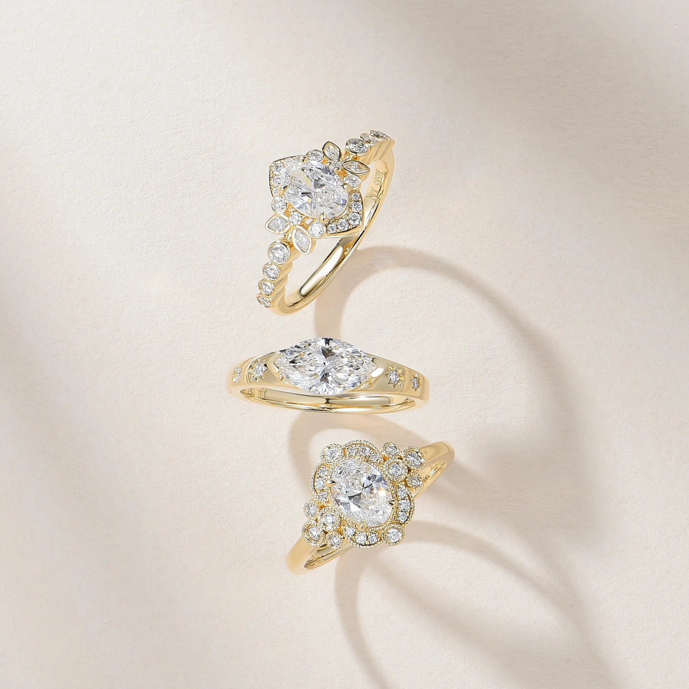 Lab Grown Diamond Ring 14k yellow gold 