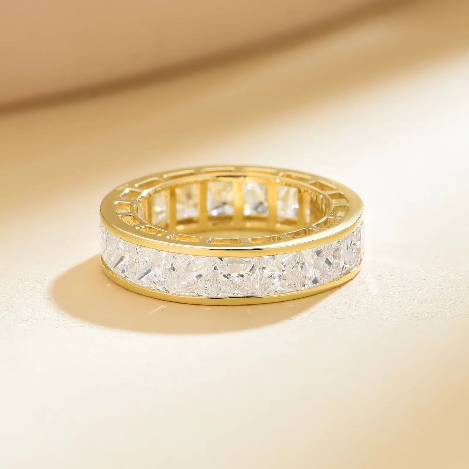Nora 5ctw Lab Grown Diamond Eternity Ring in 14k yellow gold