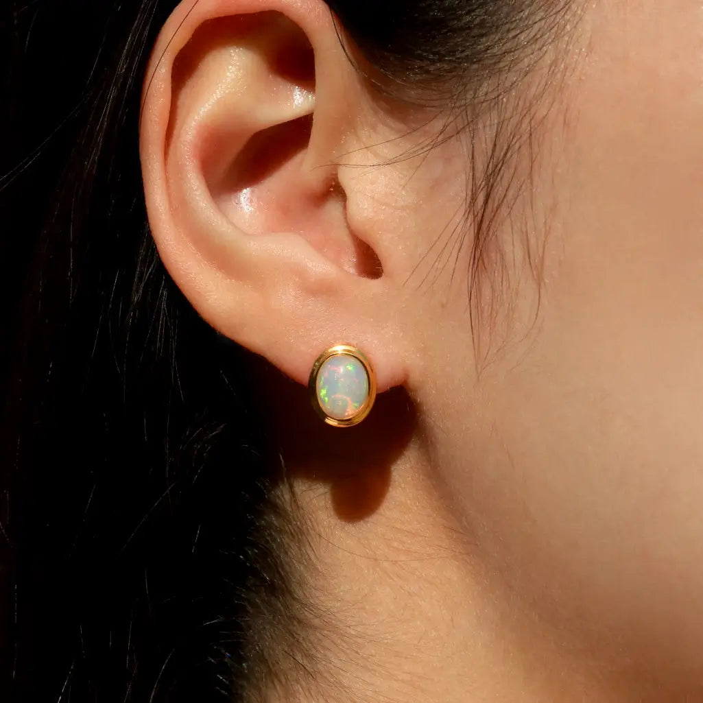 Bella Oval Opal Baroque Pearl Convertible Drop Earrings
