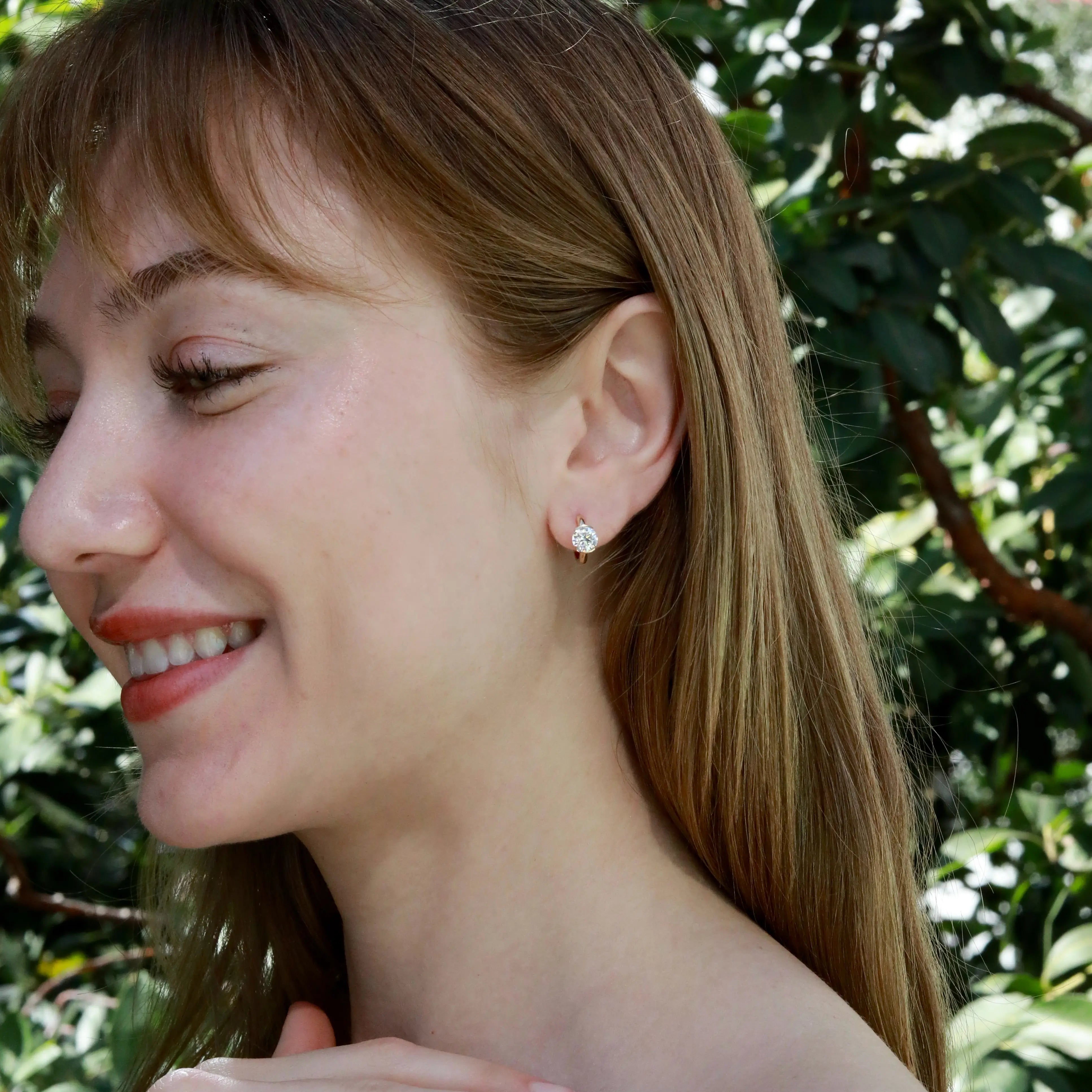 Pure Glow 2.00ctw Lab Grown Diamond Hoop Earrings in 14k gold