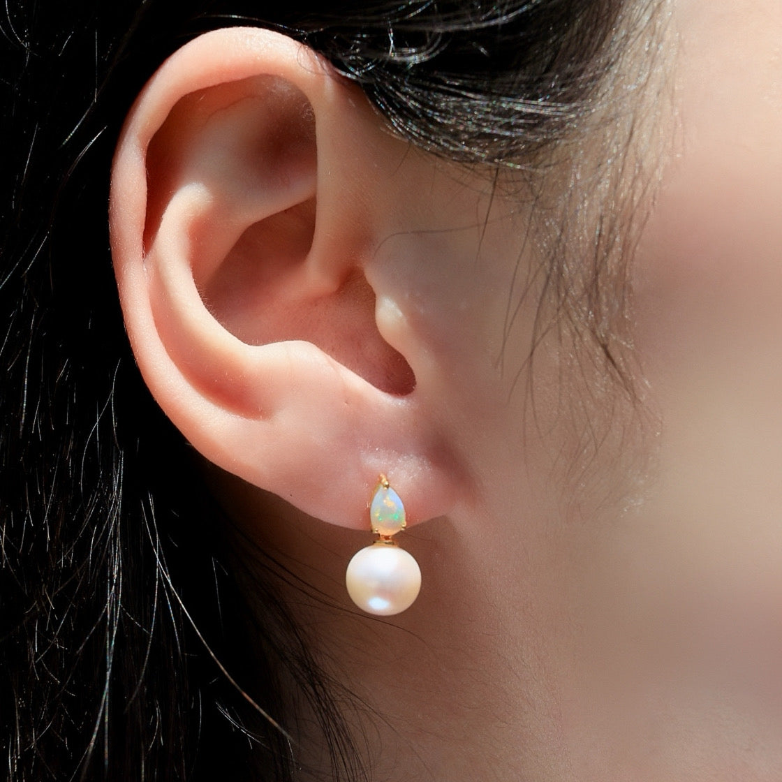 Venus Tears Opal Pearl Convertible Earrings