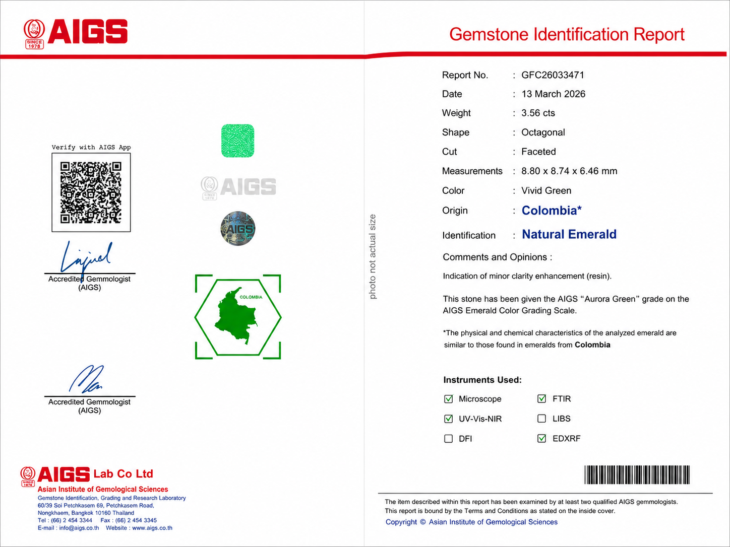 AIGS Lab Certification