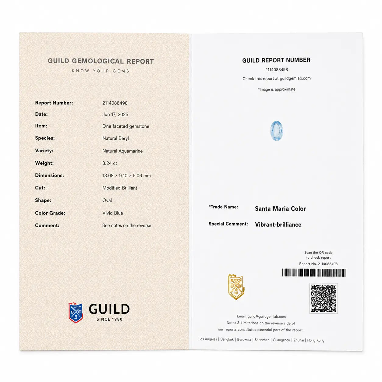 GUILD CERTIFICATE kai fine jewelry Bella 3.24 ct natural Santa Maria Aquamarine East-West Ring  in 14k yellow gold (One-of-a-Kind) 