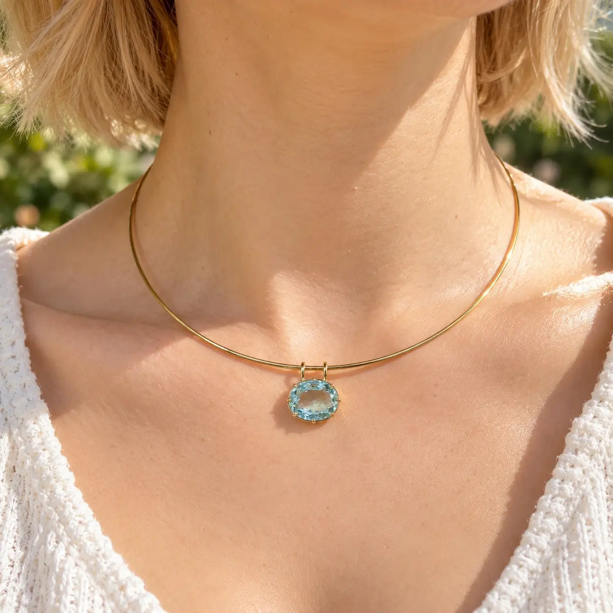 14k yellow gold Vivid Aura AIGS Ceritified 9.52ct Natural Aquamarine Charm (One-of-a-Kind)